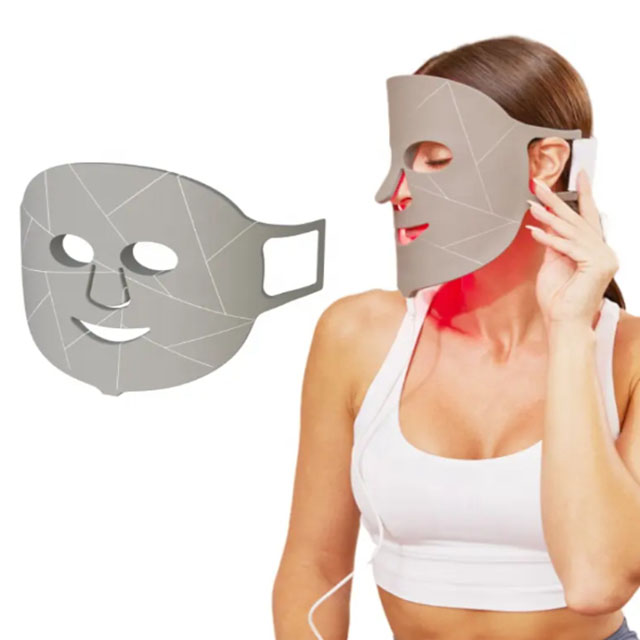 ဝတ်ဆင်နိုင်သော Red Infrared Light Therapy Face Mask