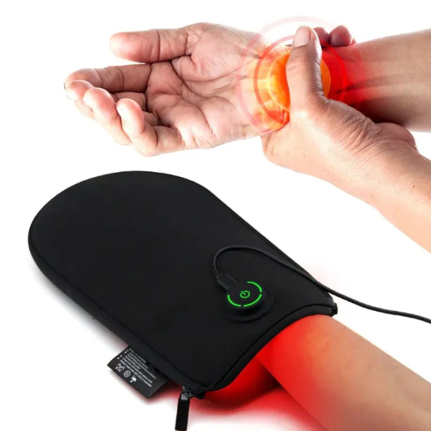 ဝတ်ဆင်နိုင်သော Red Light Therapy Glove Palm Infrared LED Light Therapy Mitten